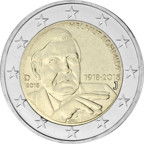 2 Euro Gedenkmünze Deutschland 2018 bfr. - Helmut Schmidt (J)