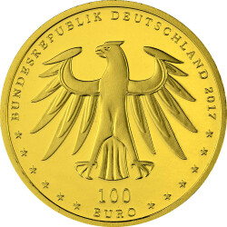 100 Euro Deutschland 2017 Gold st - UNESCO Luthergedenkstätten Eisleben und Wittenberg