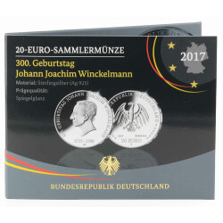 20 Euro Deutschland 2017 Silber PP - Johann Joachim...