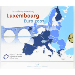 Offizieller Euro Kursmünzensatz Luxemburg 2007...