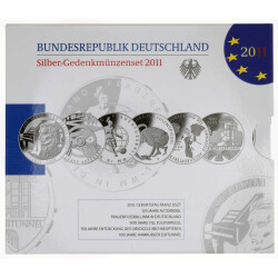 10 Euro Gedenkmünzen-Set Deutschland 2011 Polierte...