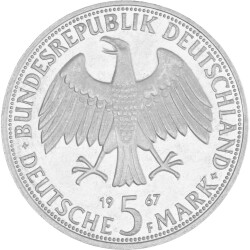 5 DM Gedenkmünze 1967 PP - Wilhelm und Alexander von Humboldt