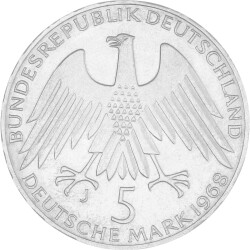 5 DM Gedenkmünze 1968 PP - 150. Geburtstag Friedrich W. Raiffeisen