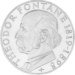 5 DM Gedenkmünze 1969 PP - 150. Geburtstag Theodor...