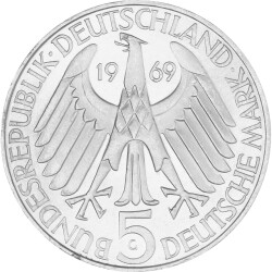 5 DM Gedenkmünze 1969 PP - 150. Geburtstag Theodor Fontane