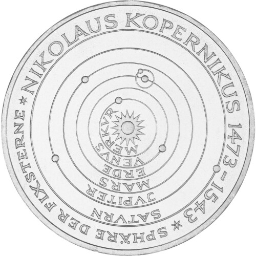 5 DM Gedenkmünze 1973 PP - 500. Geburtstag Nikolaus Kopernikus