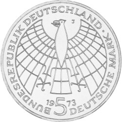 5 DM Gedenkmünze 1973 PP - 500. Geburtstag Nikolaus...