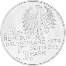 5 DM Gedenkmünze 1974 PP - 250. Geburtstag Immanuel...