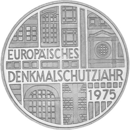 5 DM Gedenkmünze 1975 PP - Europäisches Denkmalschutzjahr 1975