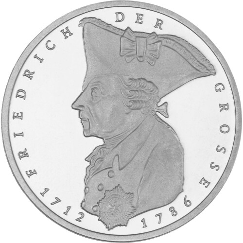 5 DM Gedenkmünze 1986 PP - 200. Todestag Friedrich der Große