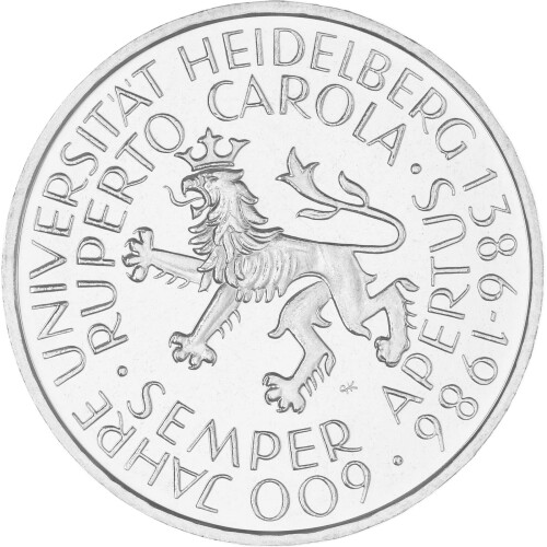 5 DM Gedenkmünze 1986 PP - 600 Jahre Universität Heidelberg
