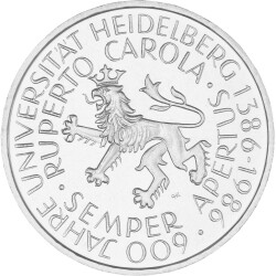 5 DM Gedenkmünze 1986 PP - 600 Jahre...