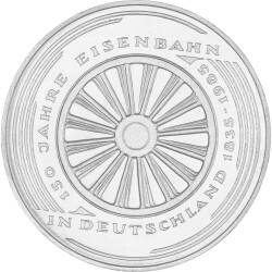 5 DM Gedenkmünze 1985 PP - 150 Jahre Eisenbahn in...