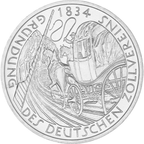 5 DM Gedenkmünze 1984 PP - 150 Jahre Zollvereins