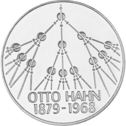 5 DM Gedenkmünze 1979 PP - 100. Geburtstag Otto Hahn