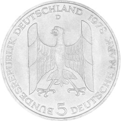 5 DM Gedenkmünze 1978 PP - 100. Geburtstag Gustav Stresemann