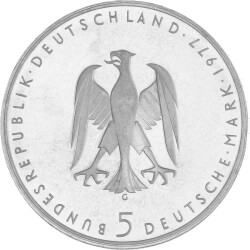 5 DM Gedenkmünze 1977 PP - 200. Geburtstag Heinrich von Kleist