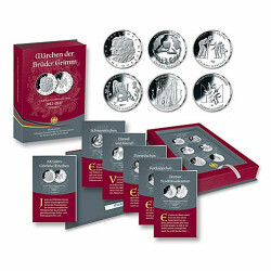 Münzsammelbuch 1 (2012-2017) Märchen der Brüder Grimm mit allen 6 Münzen in PP