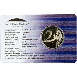 2 Euro Gedenkmünze Lettland 2017 st - Latgale in CoinCard