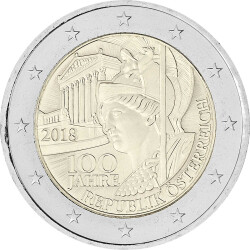 2 Euro Gedenkmünze Österreich 2018 bfr. - 100...