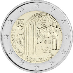 2 Euro Gedenkmünze Slowakei 2018 bfr. - 25 Jahre...