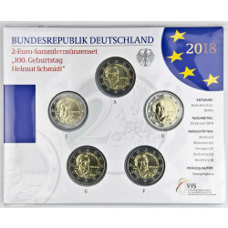 2 Euro Gedenkm&uuml;nze Deutschland 2018 st - Helmut...