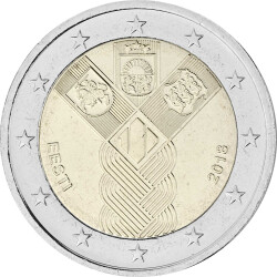 2 Euro Gedenkm&uuml;nze Estland 2018 bfr. - 100 Jahre...