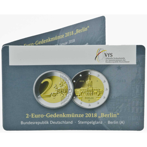 2 Euro Gedenkmünze Deutschland 2018 - Schloss Charlottenburg (A) - in