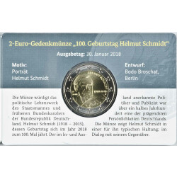 2 Euro Gedenkmünze Deutschland 2018 - Helmut Schmidt...