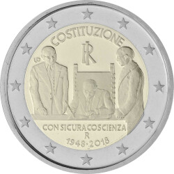 2 Euro Gedenkmünze Italien 2018 bfr. - 70 Jahre...
