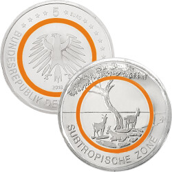 5 Euro Gedenkmünze Deuschland 2018 bfr. - Subtropische Zone