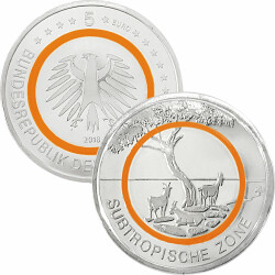 5 Euro Gedenkmünze Deutschland 2018 bfr. - Subtropische Zone - F Stuttgart