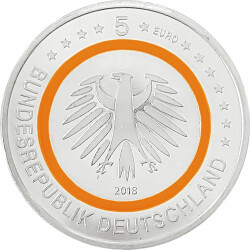 5 Euro Gedenkmünze Deutschland 2018 PP - Subtropische Zone - J Hamburg
