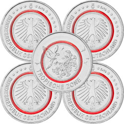 5 x 5 Euro Gedenkmünze Deutschland 2017 bfr. -...