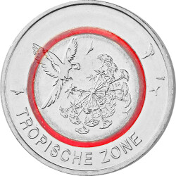 5 x 5 Euro Gedenkmünze Deutschland 2017 bfr. - Tropische Zone - A D F G J