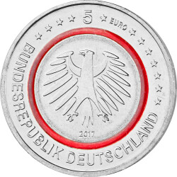 5 x 5 Euro Gedenkmünze Deutschland 2017 bfr. - Tropische Zone - A D F G J