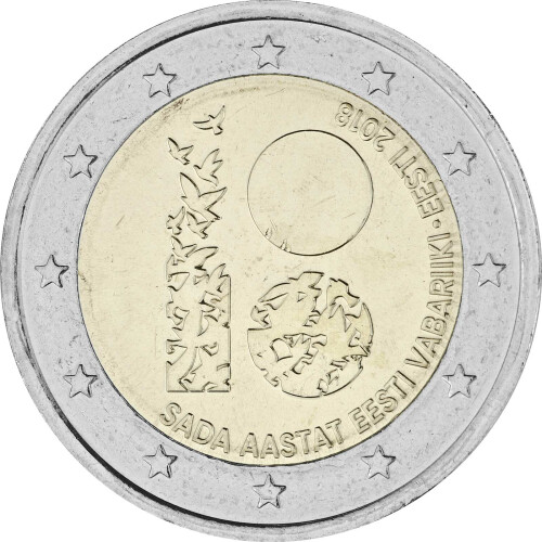 2 Euro Gedenkmünze Estland 2018 bfr. - 100 Jahre Unabhängigkeit