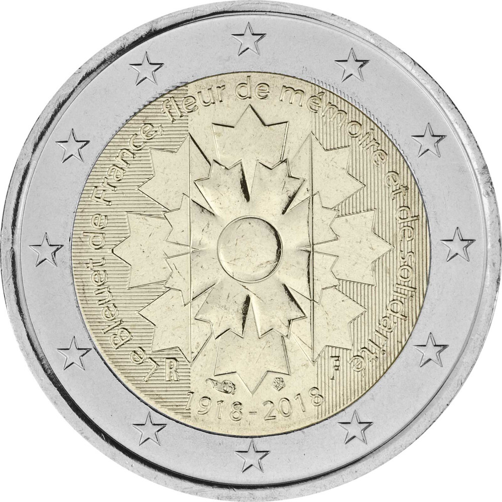 2 Euro Gedenkm nze Frankreich 2018 Bfr Kornblume 2-euro-gedenkm-nze-frankreich-2018-bfr-kornblume