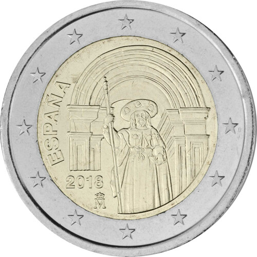 2 Euro Gedenkmünze Spanien 2018 bfr. - Santiago de Compostela