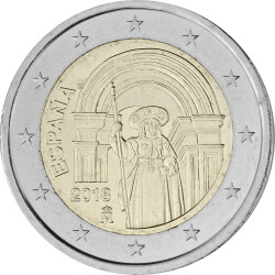 2 Euro Gedenkm&uuml;nze Spanien 2018 bfr. - Santiago...