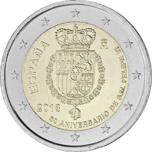 2 Euro Gedenkmünze Spanien 2018 bfr. - Felipe VI.