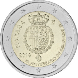 2 Euro Gedenkm&uuml;nze Spanien 2018 bfr. - Felipe VI.