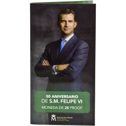 2 Euro Gedenkm&uuml;nze Spanien 2018 PP - Felipe VI.