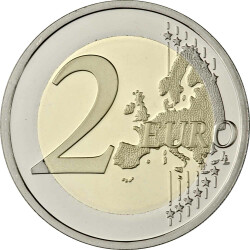 2 Euro Gedenkmünze Frankreich 2018 PP - Kornblume - im Etui