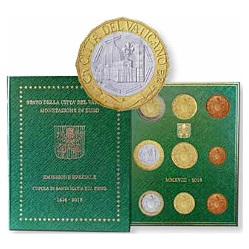 KMS Vatikan 2018 Stempelglanz (st) mit 5 Euro Gedenkmünze