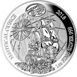 50 Francs Ruanda 2018 - 1 Unze Silber PP - Nautical...