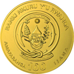 100 Francs Ruanda 2018 - 1 Unze Gold BU - Nautical Ounce: Endeavour