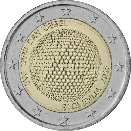 2 Euro Gedenkmünze Slowenien 2018 bfr. - Weltbienentag