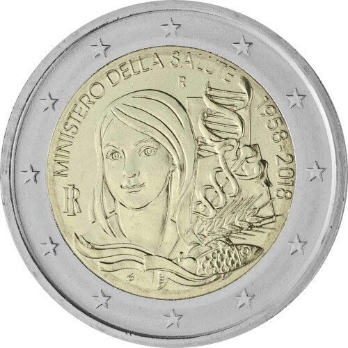 2 Euro Gedenkmünze Italien 2018 bfr. - Gesundheitsministerium