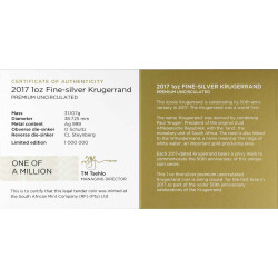 1 Unze Silber Krügerrand 2017 - Erstausgabe in Silber!